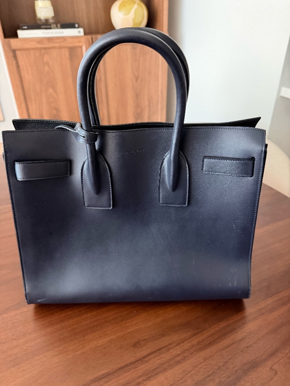 Saint Laurent YSL Small Sac de Jour Black Leather Bag